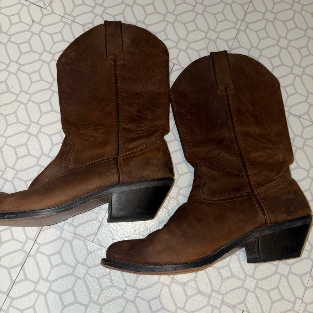 Brown Leather Cowboy Boots